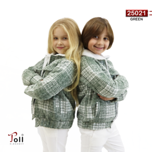 Stylish and Cozy: The Perfect Unisex Checkered Fur Lined Jacket for Kids