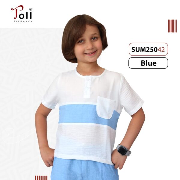 Linen Boys' Suit - 2 pieces - T-Shirt & Short - Image 7