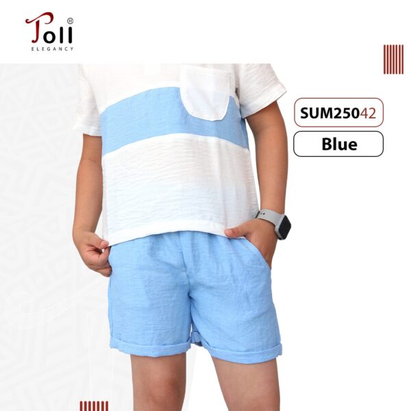 Linen Boys' Suit - 2 pieces - T-Shirt & Short - Image 6